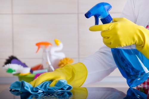 Final clean finish after builders cleaning in a modern space