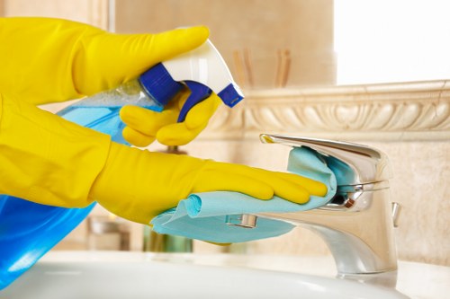 Detailed cleaning of bathroom fixtures during end of tenancy cleaning