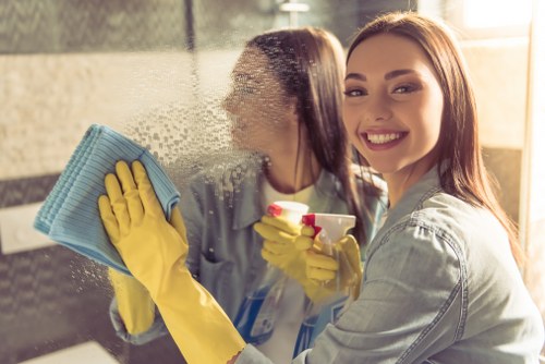 Vacuuming a mattress surface to remove dust and allergens